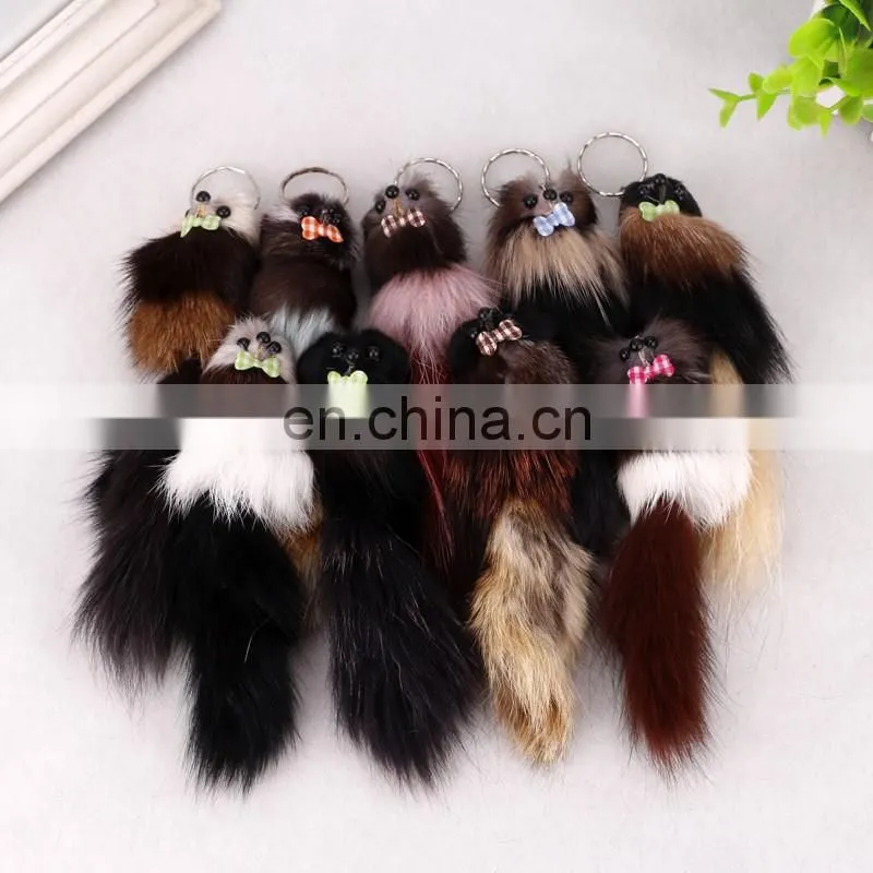 Hot sale new arrival mouse pom pom keychain
