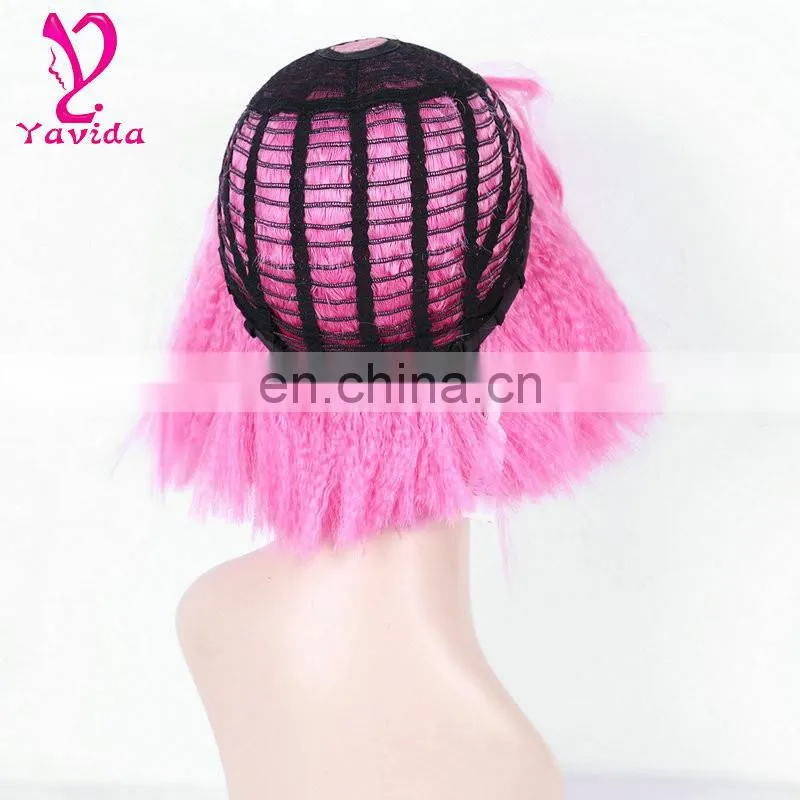 Wholesale highlights color afro kinky curly synthetic hair wig