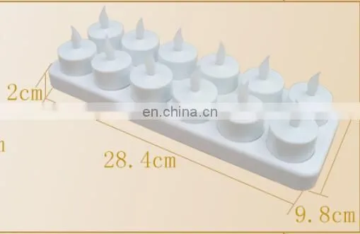 wedding events party restaurant decorative battery operated 12 packs rechargeable flicker warm white led candle white