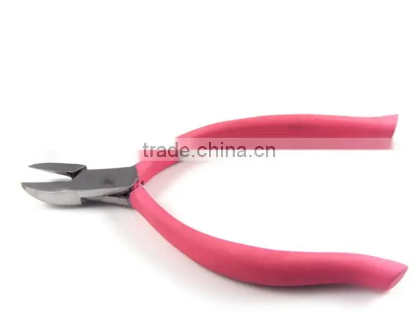 Nail Art Cuticle Nipper Clipper Sharp Cutter Acrylic UV Gel Pink Color