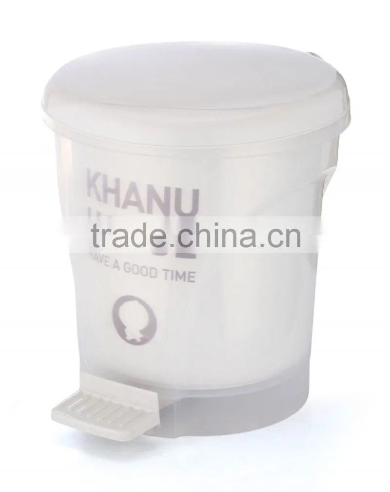 6L Novelty Foot Pedal Plastic Trash Can Waste Bin for Home Use