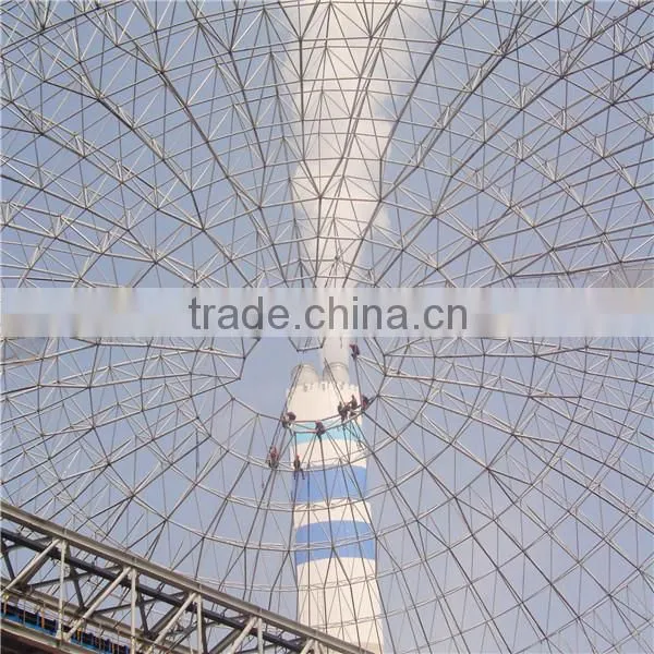 Reasonable price prefab dome metal steel space frame