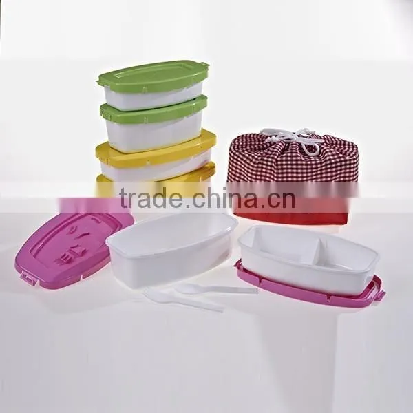 hot sale kids PP plastic 2 layers lunch box(530+320ml)