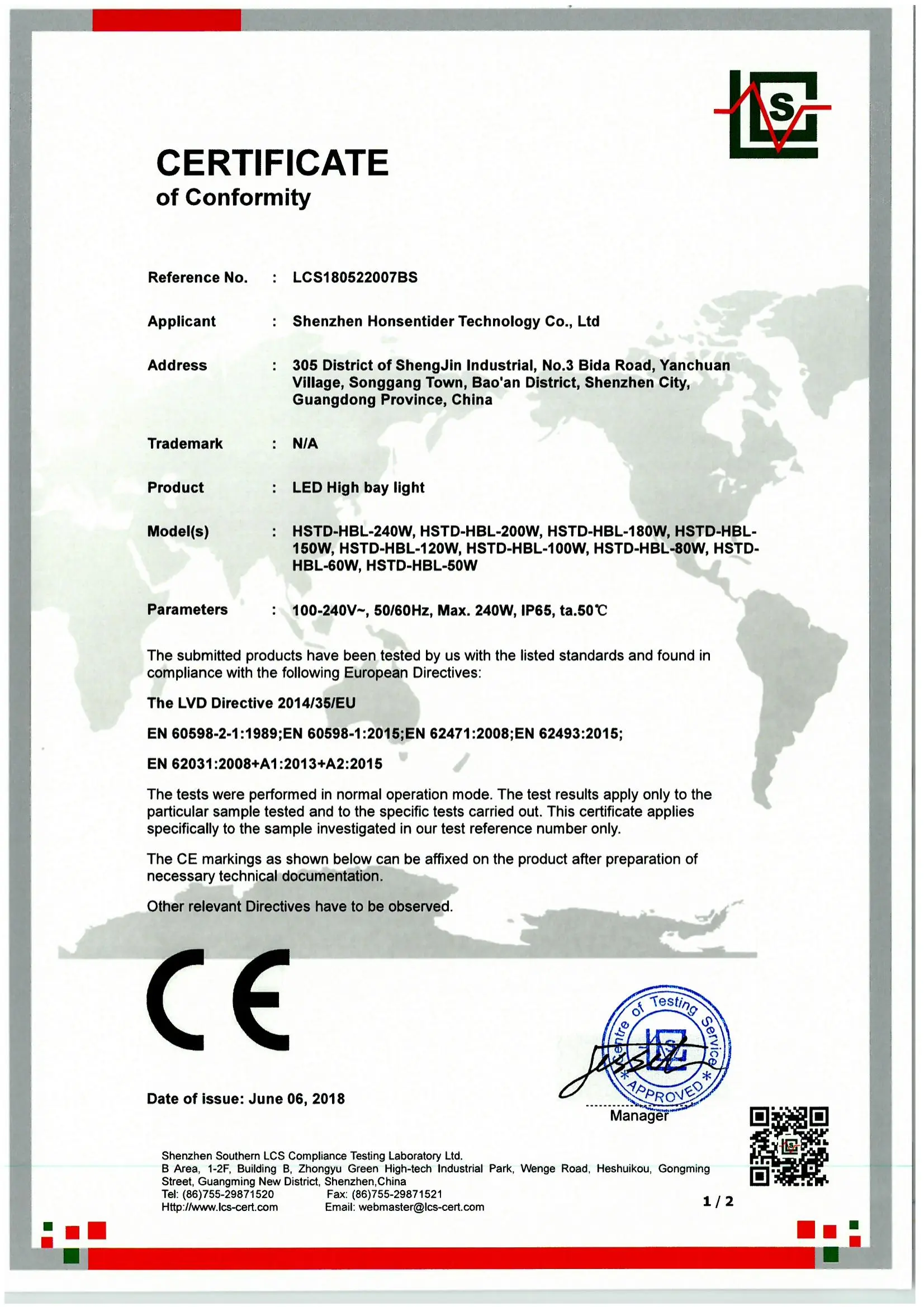 Highbay Light CE-LVD