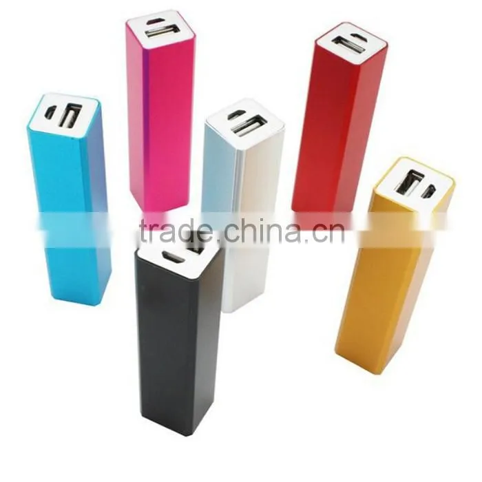2015 hot aluminum power bank with 2600mAh for smartphone
