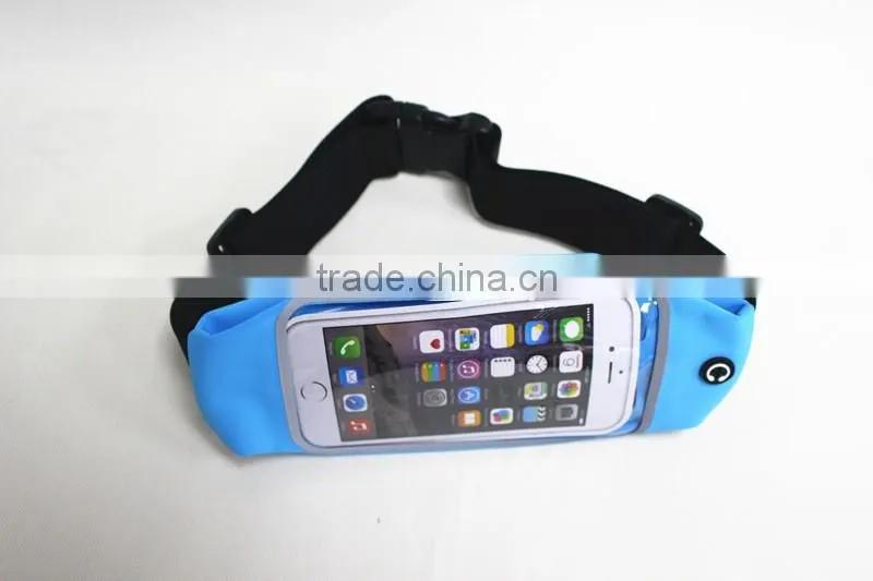 2016 factory custom waterproof neoprene waist bag for iphone 6