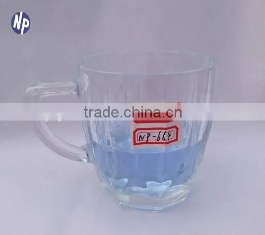 200ml clear glass drinking mugs with handle