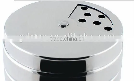 Rotate the multi-purpose Stainless Steel Salt and Pepper Dispenser bottle