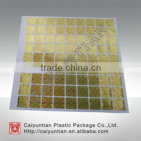 gold shiny label sticker