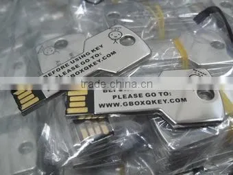 Metal Key Shaped Usb Stick Laser 2GB