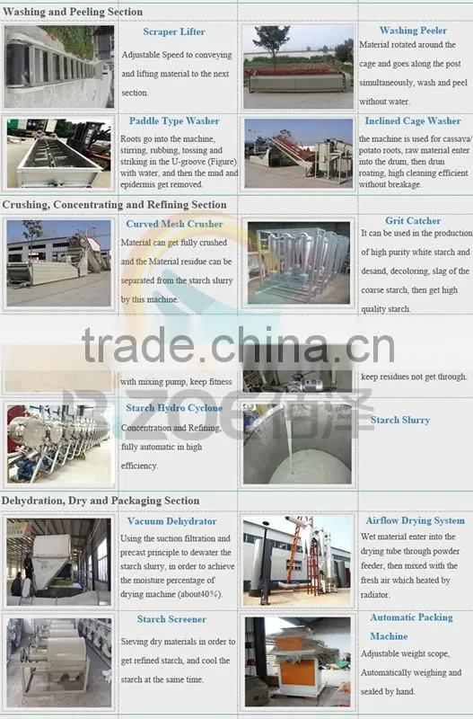 50t/day Large Capacity Sweet Potato Starch Processing Machine