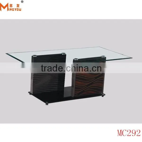 modern glass top l shaped coffee table