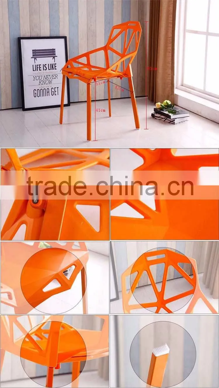 Wholesale Modern Colorful Stacking Dining Living Room Famous Design Pp Plastic Chair