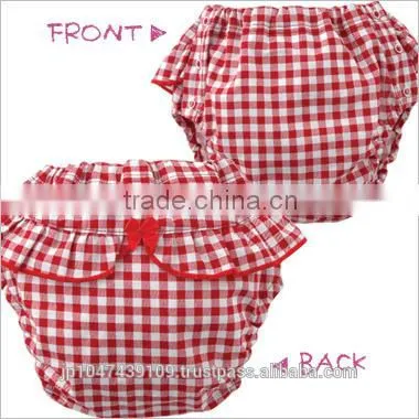 made in Japan baby diaper manufacturers wholesale product cute check pattern clothe nappies cover for girl high quality