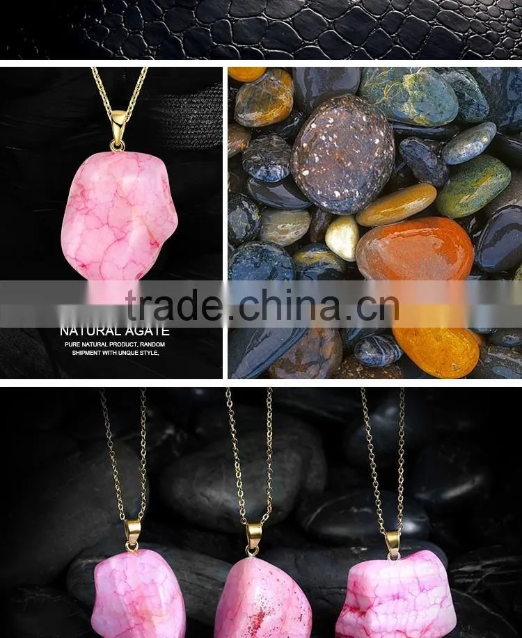 Charm pink cyrstal diffuser necklace wholesale