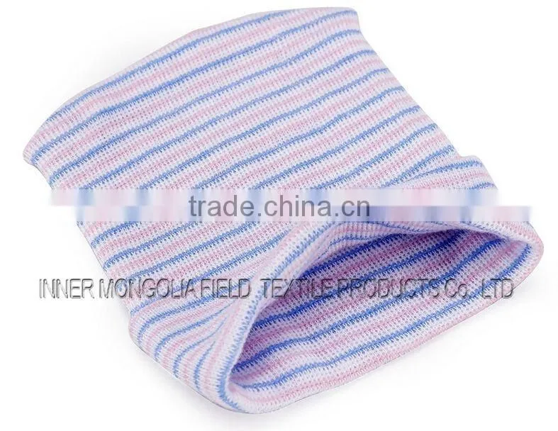 Hospital Hats for Newborn Boys,Blue & Pink Stripe Blue Hospital Bow Hat