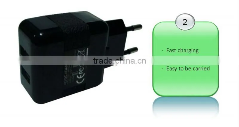 New Arrival 2.1A Dual USB EU Wall Charger
