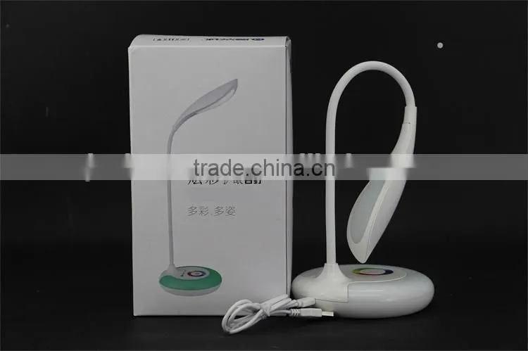 5W Colorful JK-848 Rechargeable Flexible Color change table lamp, colorful LED table lamp decorative