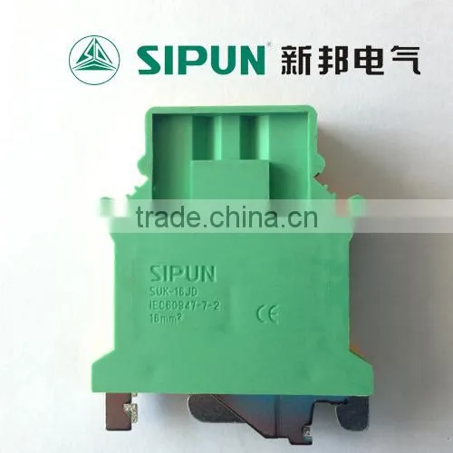 SUK16 grouding din rail screw type terminal block