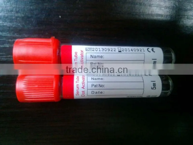 5ml PET vacuum blood serum tube with clot activator