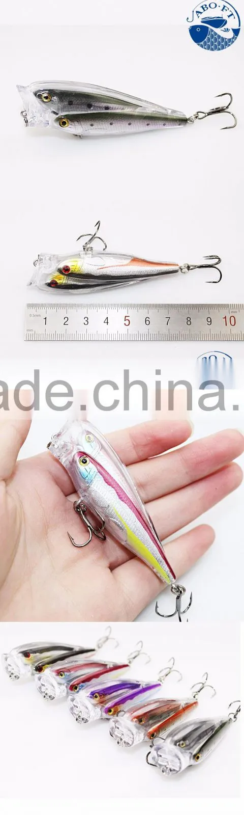 Group fish popper 7.5cm 12.5g fishing lure
