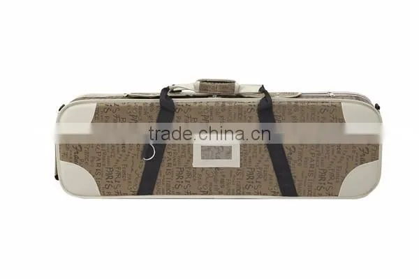 High Density Foam Oval Shaped Deluxe Light Violin Case 4/4 leather violin case