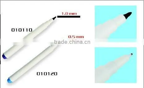 Medical surgical skin marker pen with ruler