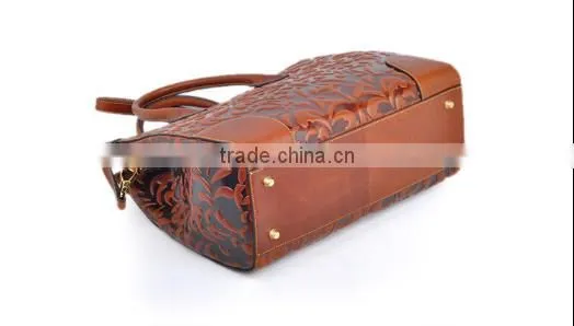 Professional Design Beautiful Elegance Style Genuine Leather Ladies Handbag
