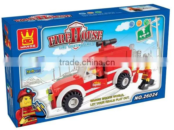 94 pcs fire truck serial Building Block toys