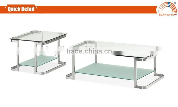 CT-06 ET-06 stainless steel glass modern coffee table