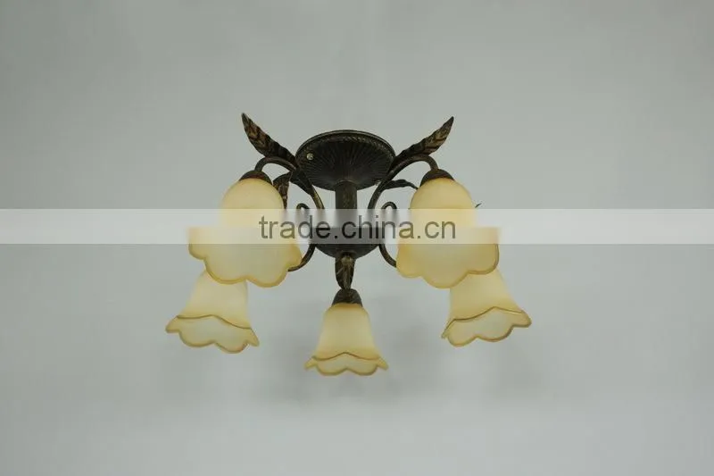 Yellowish Flower 3 lampholder Chandelier pendant for living room