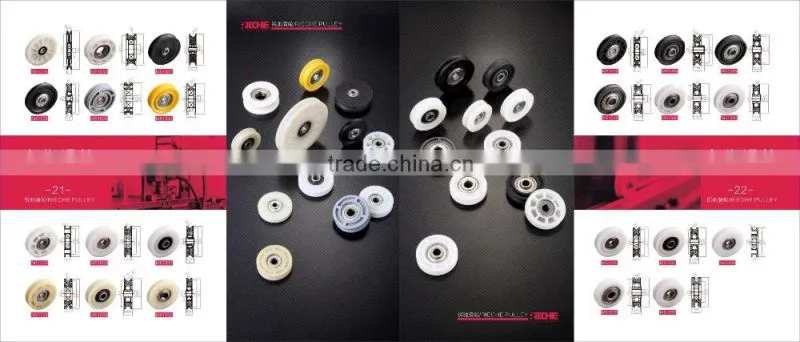 small plastic windows and doors pulley wheels with bearings for oem
