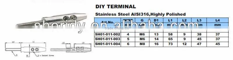 Stainless steel wire rope clamp