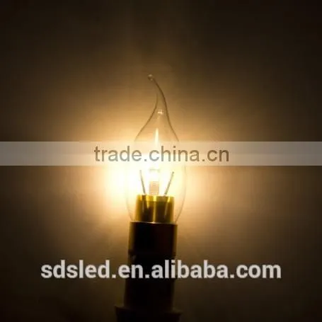 LED Candle bulb 3W LED Candle Bulb Golden B22 Warm White SMD5630 candle lamp