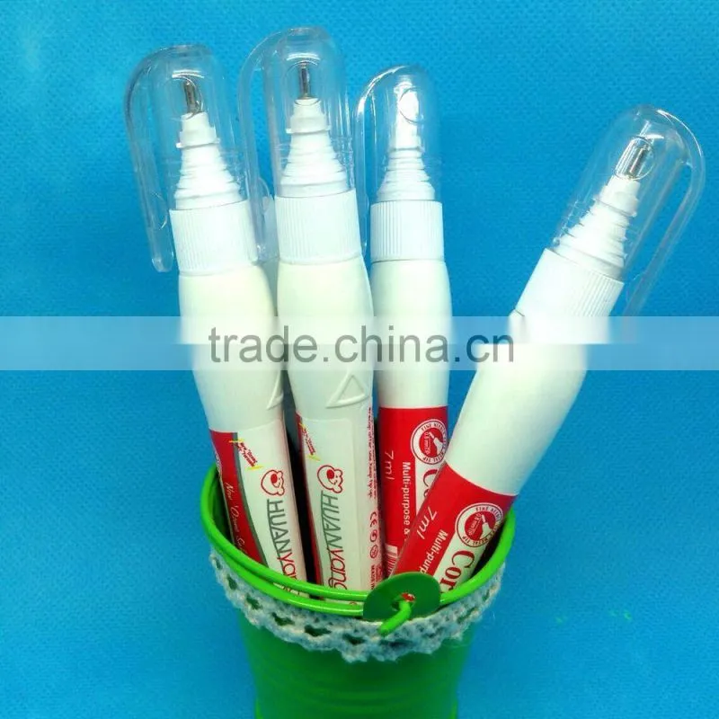 Promotional office school stationery liquid corrector 7ml metal tip