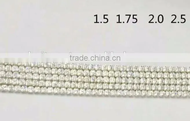 Hot sale 925 Sterling Silver Created Blue &White CZ Sapphire Tennis Bracelet