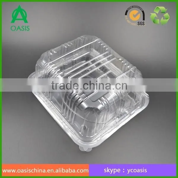 Clear plastic vegetable packaging box
