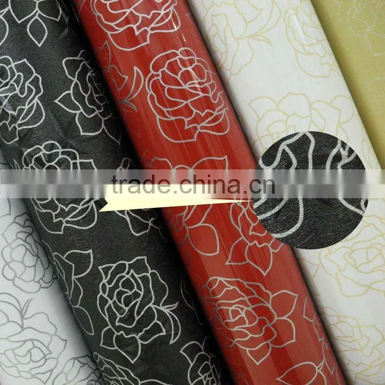 Flower design pvc membrane foil for mdf