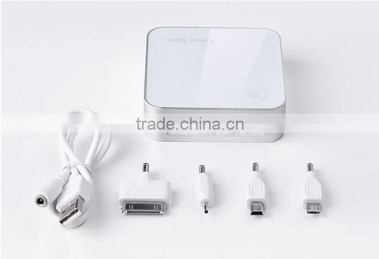8800mah 2 usb output square power bank with digital indicator