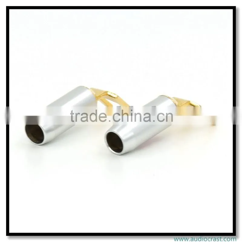 Golden Screw Locking Banana connector Speaker Spade fork plug