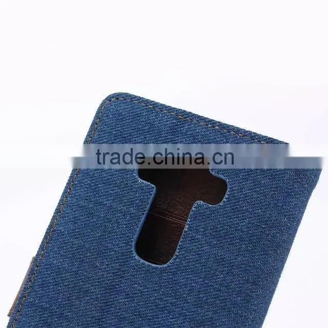 New product case for lg g4,special design case for LG phone ,demin style pu leather case for lg g4 with wallet