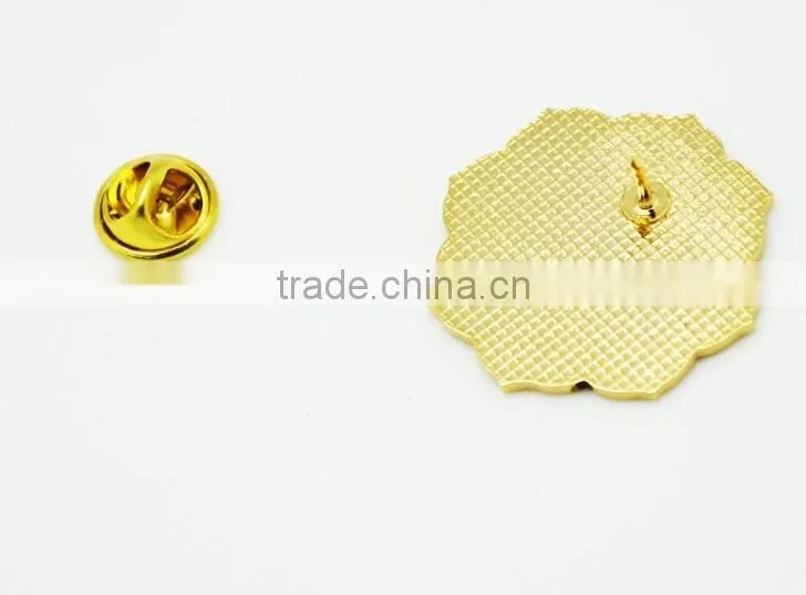 personalised enamel cheap gold plating souveir lapel pins