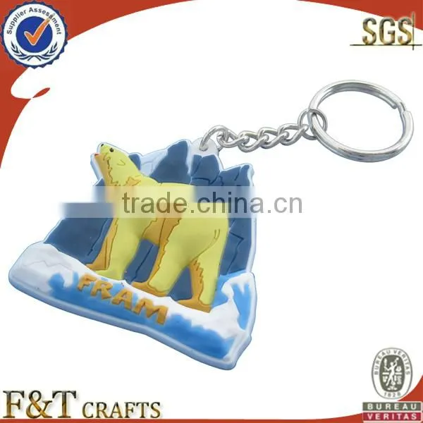 castle christmas puffy custom soft pvc keychain
