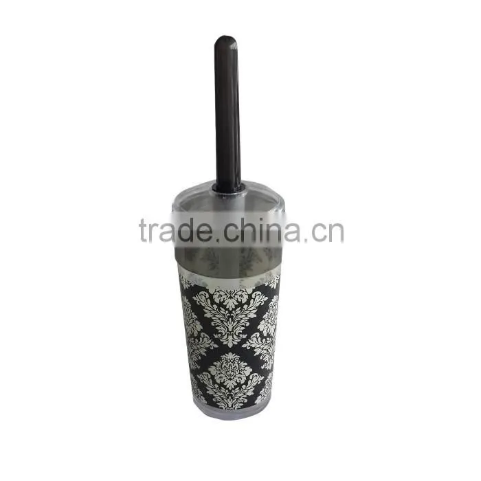cheap plastic material toilet brush with holder