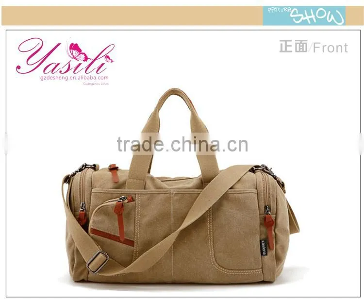 china promotional canvas bag 2014 custom design cheaper Fashion cotton canvas travel bag