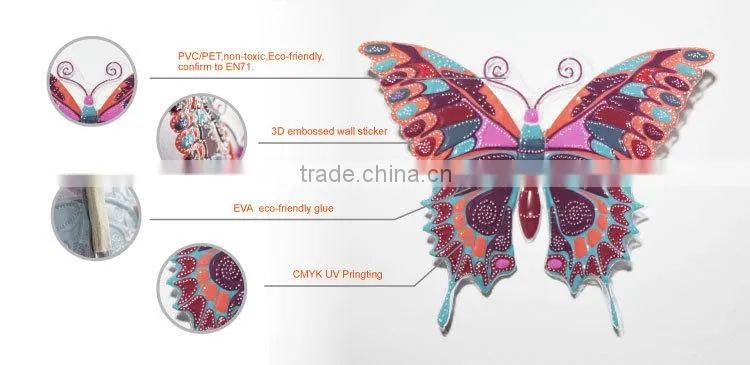 Hundreds designs for choosing butterfly room decor 3d wall sticker
