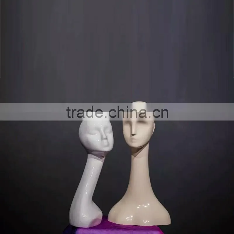 Wholesale Custom Paster Fiberglass Wooden Mannequin Head CK K