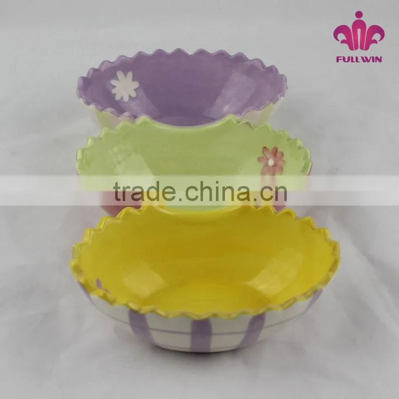 3 Divided Ceramic mixing bowl