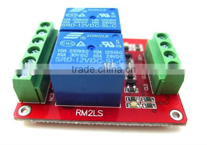 Two relay module /relay expansion board /with optocoupler isolation