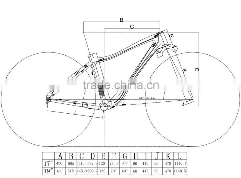 China Factory Full Carbon Fiber 120mm BB Width 197mm Rear Spacing 26er Carbon Snow Bike Fat Bike Frames MTB Frameset AG120